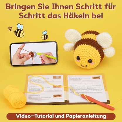 Häkelset Biene für Anfänger | Komplett mit Anleitung & Video