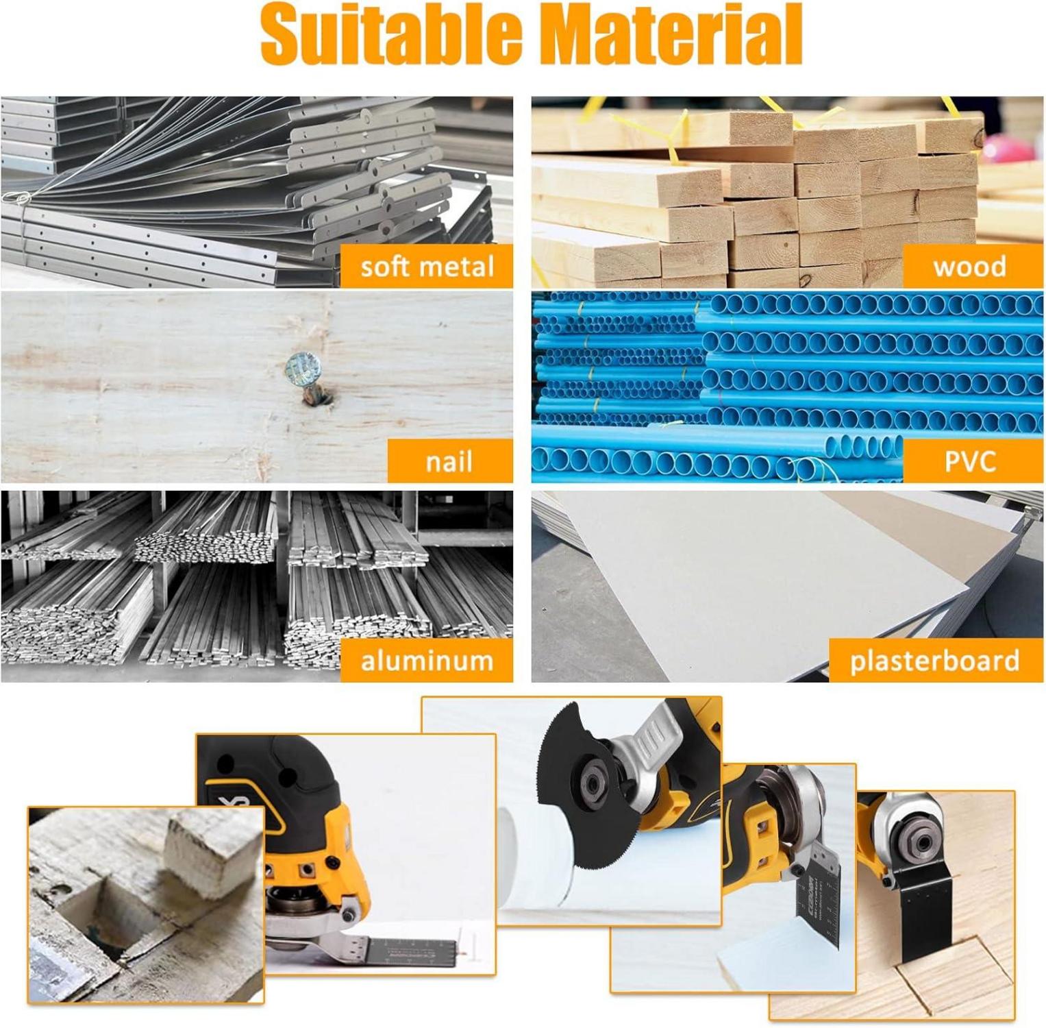 Multitool Sägeblätter Set 26 tlg für Fein Multimaster Bosch Makita Dewalt