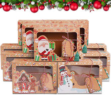 15 Stück Weihnachts Kekskästen Geschenkboxen Transparentes Fenster