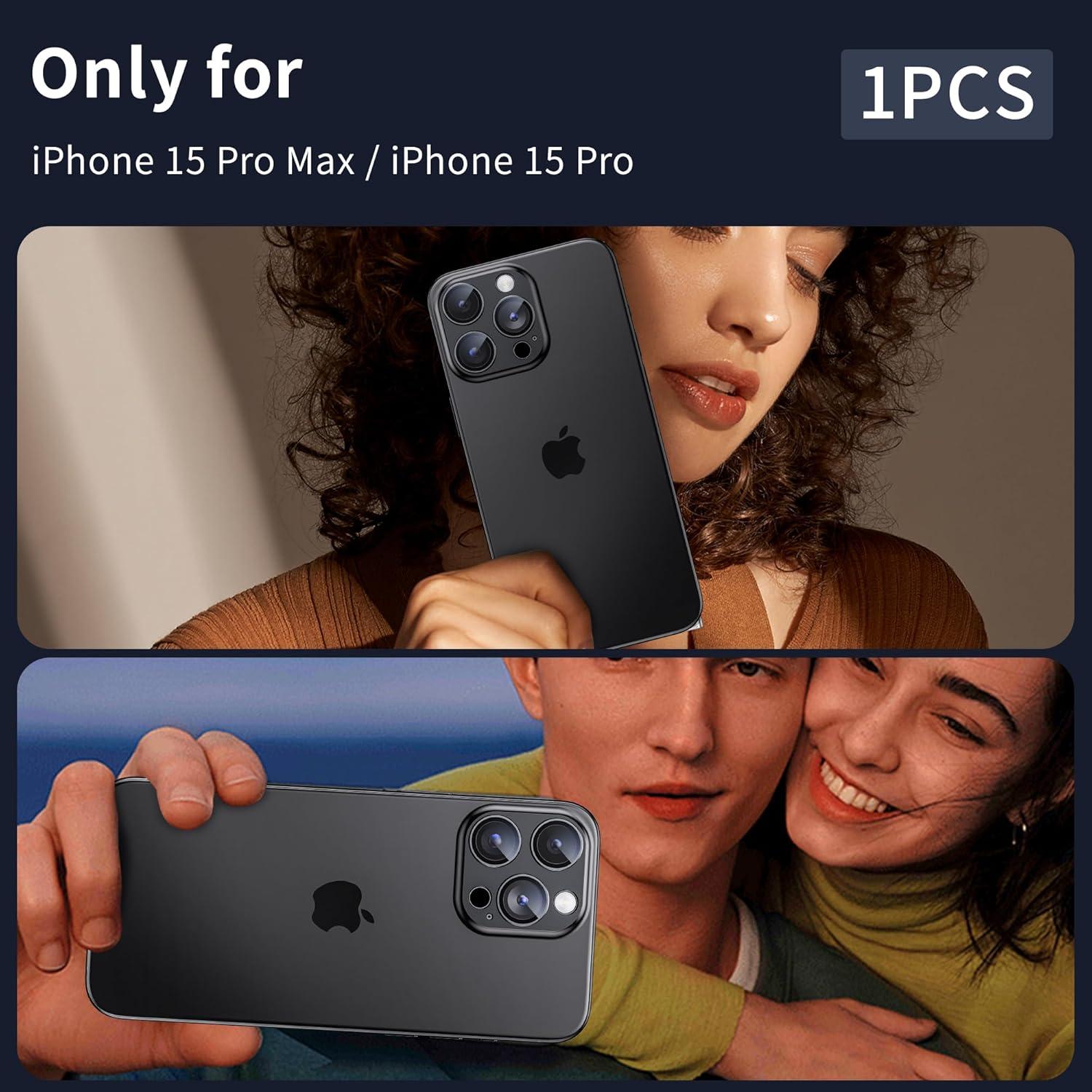 Kameraschutz für iPhone 15 Pro Max - 9H Härte Kratzfest Blasenfrei
