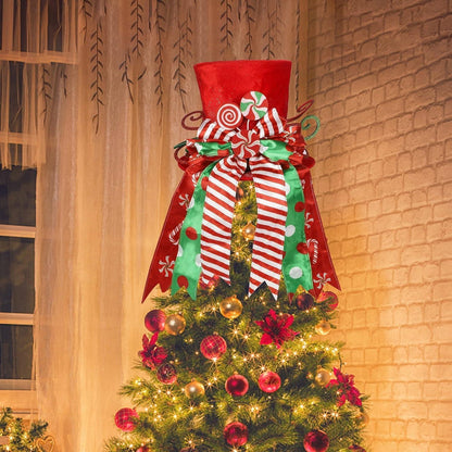 Weihnachtsbaum Spitze Hut 30 cm Groß Rote Deko Ornamente Lollipop