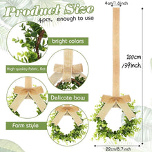 Weihnachtliche Küchenschrankkränze 4er Set 22CM Künstlich