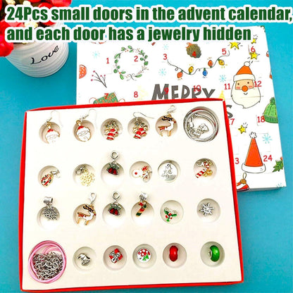 Weihnachts Countdown Kalender mit Armbändern & Anhängern fur Jungs und