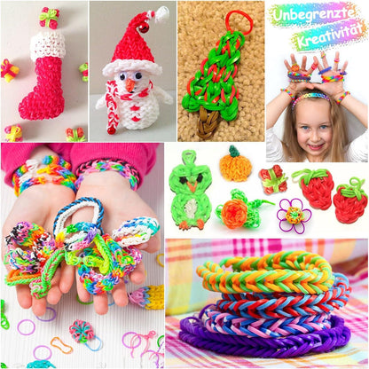 Loom Bänder Set 3300+ 36 Farben Gummibänder Kit für