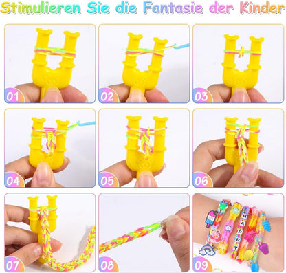 Loom Bänder Set Armbänder 3300+ 36 Farben Rubber Bands Kit Accessoires