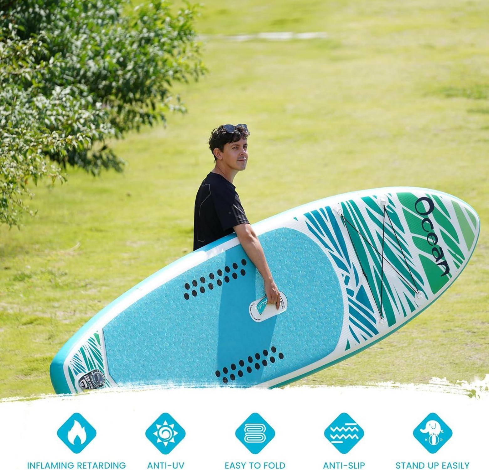 FunWater Aufblasbares Stand Up Paddle Board SUP Paddelboard Zubehör Set