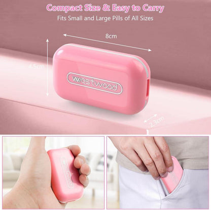 ACWOO Tablettenteiler mit Aufbewahrungsfach und scharfen