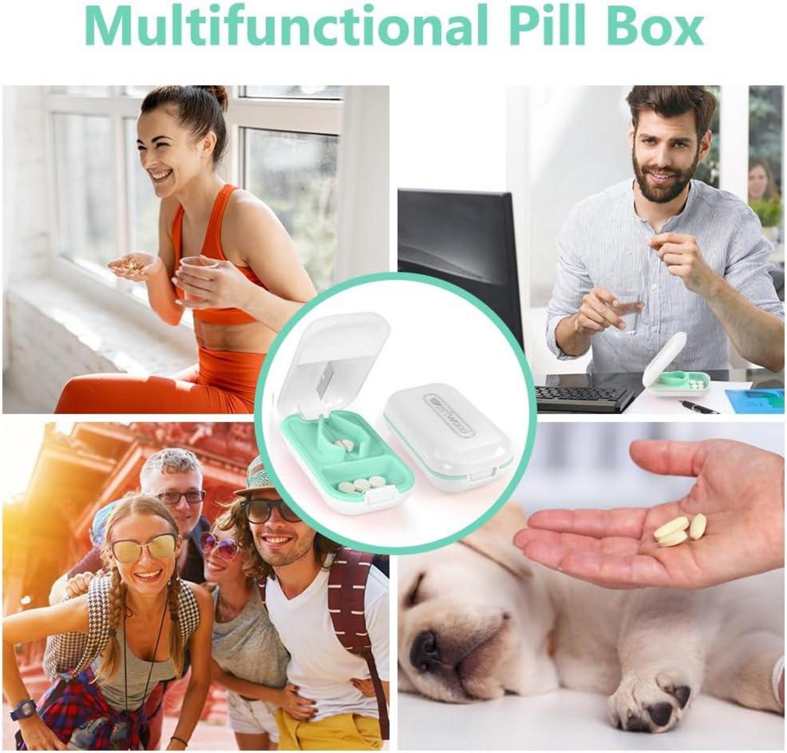 Tablettenteiler Pillenschneider mit Aufbewahrungsfach