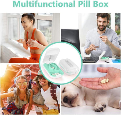 Tablettenteiler Pillenschneider mit Aufbewahrungsfach