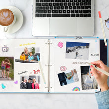 AIOR Fotoalbum Selbstklebend 60 Weiße Seiten Scrapbook