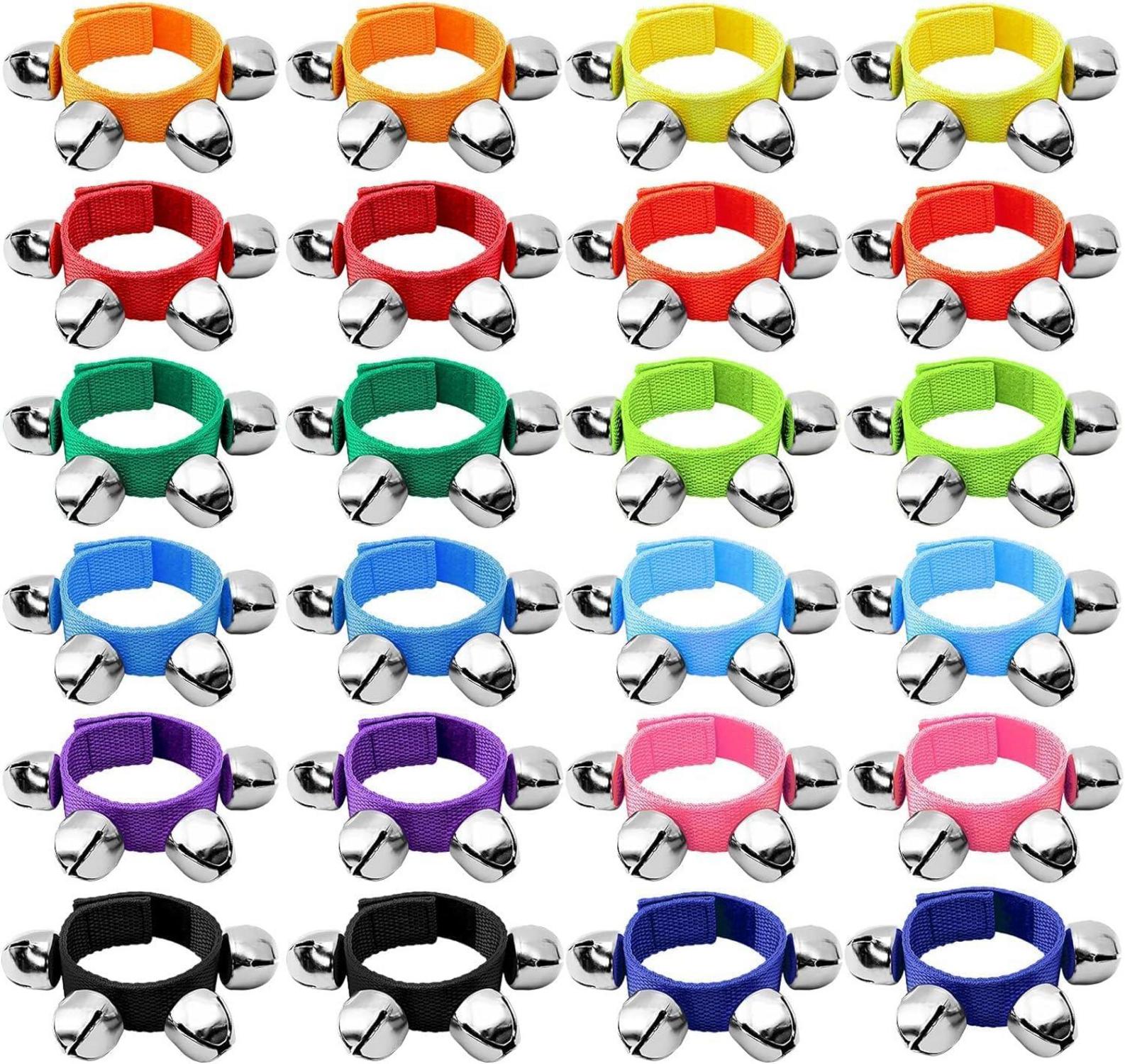24 Stück Armband Jingle Bells 12 Farben Handgelenkglocken Baby