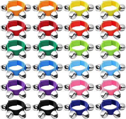 24 Stück Armband Jingle Bells 12 Farben Handgelenkglocken Baby