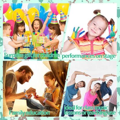 24 Stück Armband Jingle Bells Handglocken 12 Farben Musik für Weihnachten