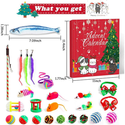 Katzen-Adventskalender 24-tlg. Interaktives Spielzeug Set