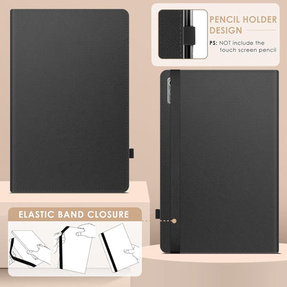 Schwarze Lederhülle für Lenovo Tab P11 11,5 Zoll 2022 Flip Case