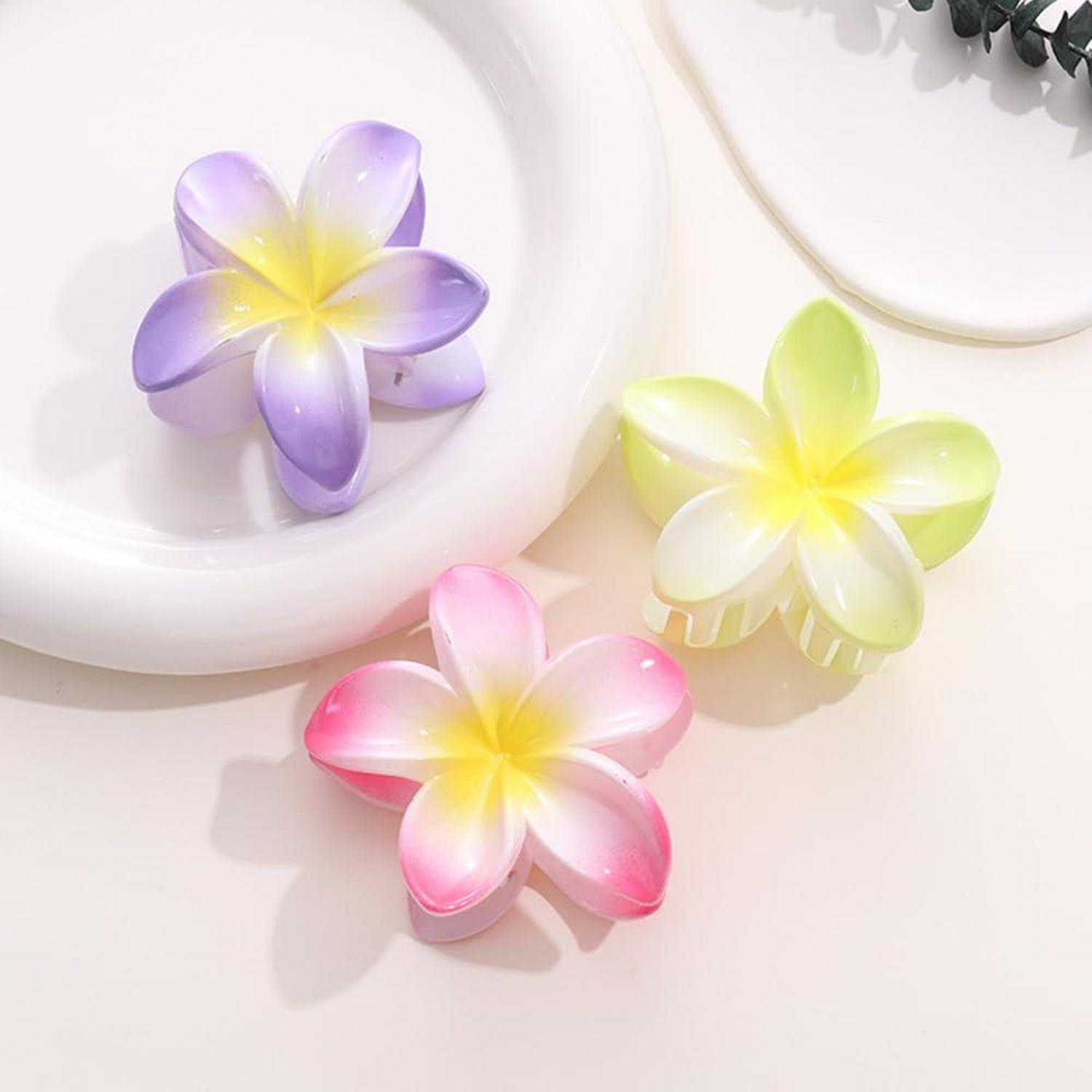 6er Set Blumen Haarspangen Acryl Haarklammern Rutschfest