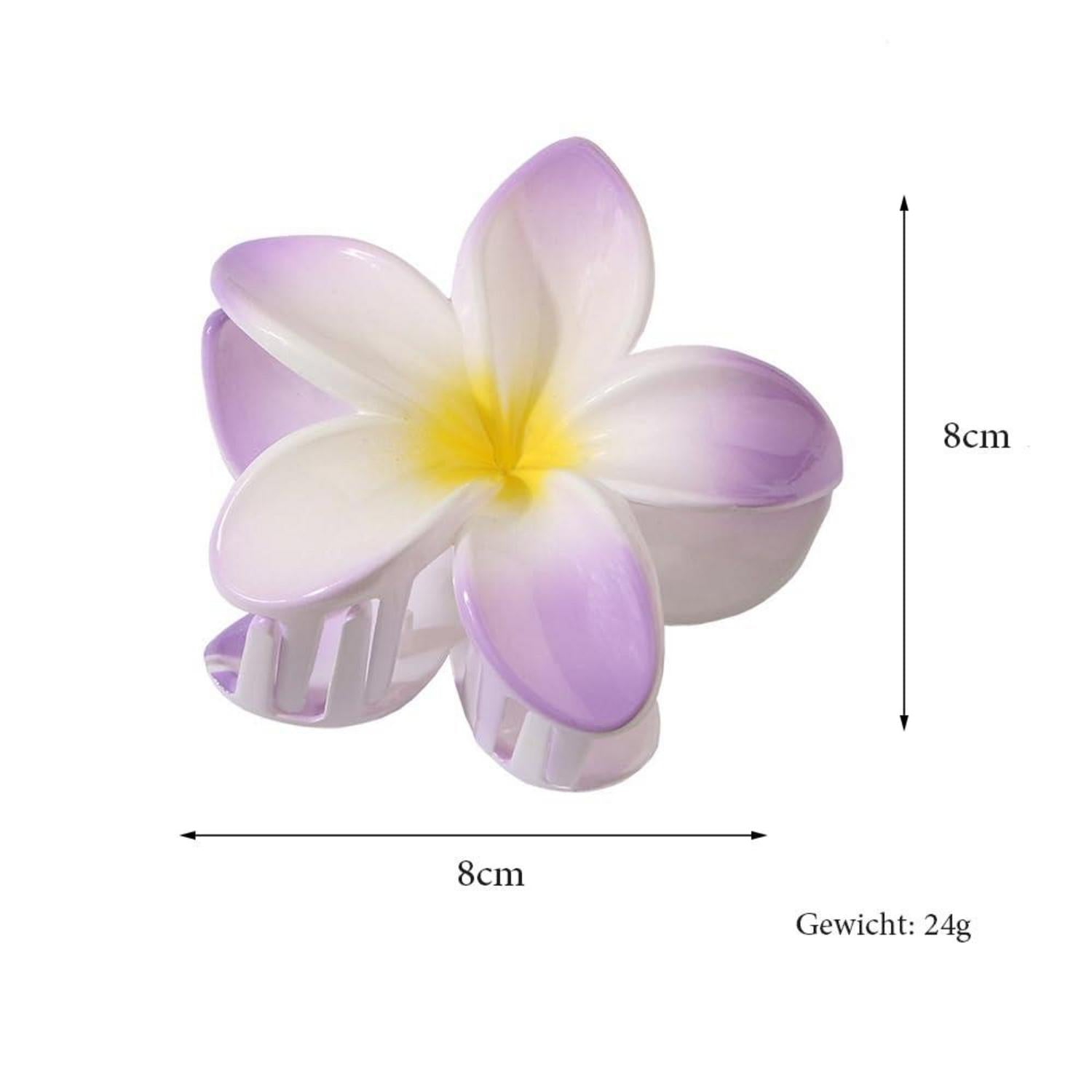 6 Blumen Haarspangen Groß Haarklammer Rutschfest Acryl Haaraccessoires