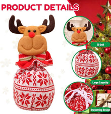 Weihnachten Geschenktüten 8 Stück 3D Weihnachtsmann Elchbär