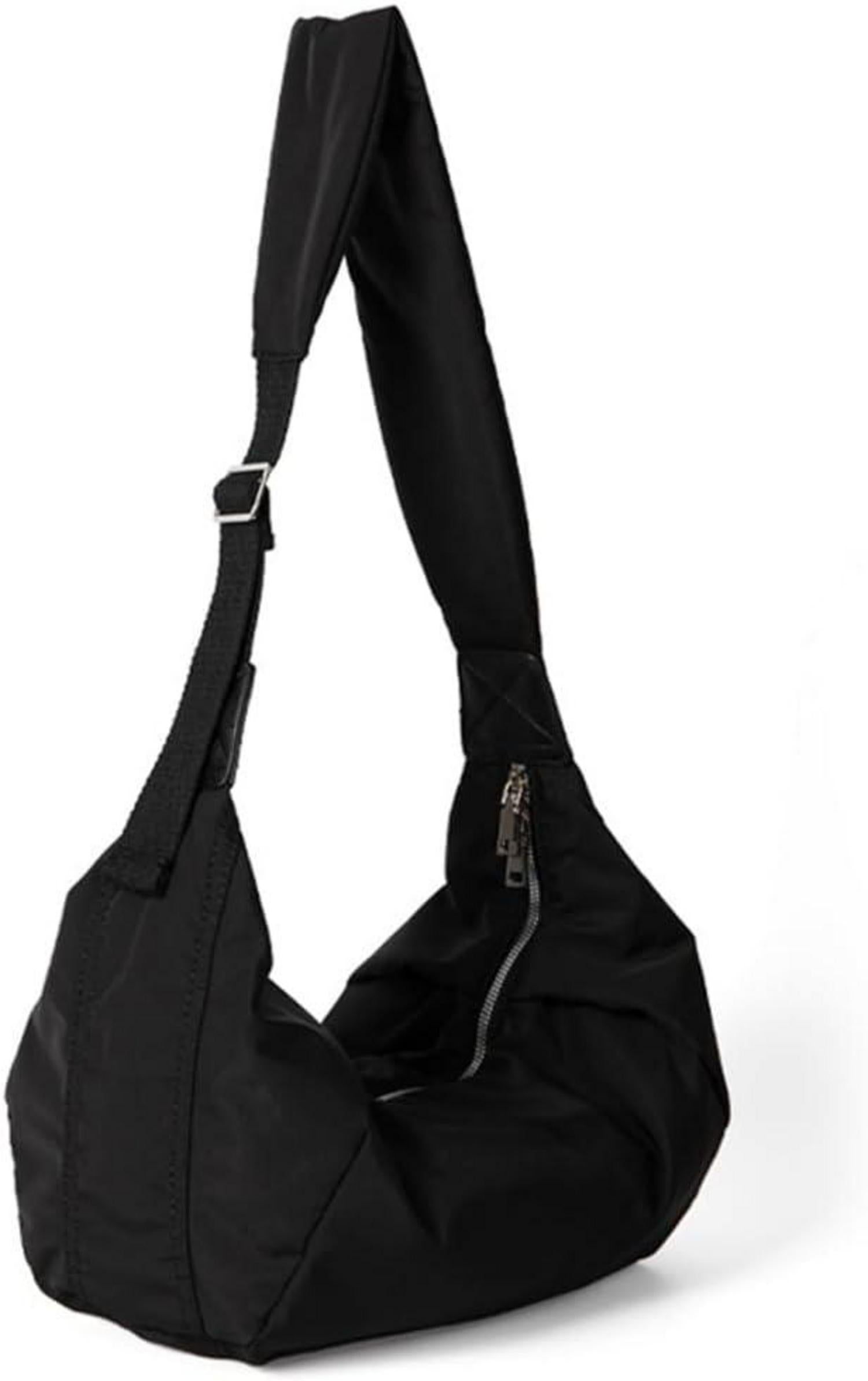 Große Kapazität Umhängetasche Nylon Crossbody Bag Schwarz
