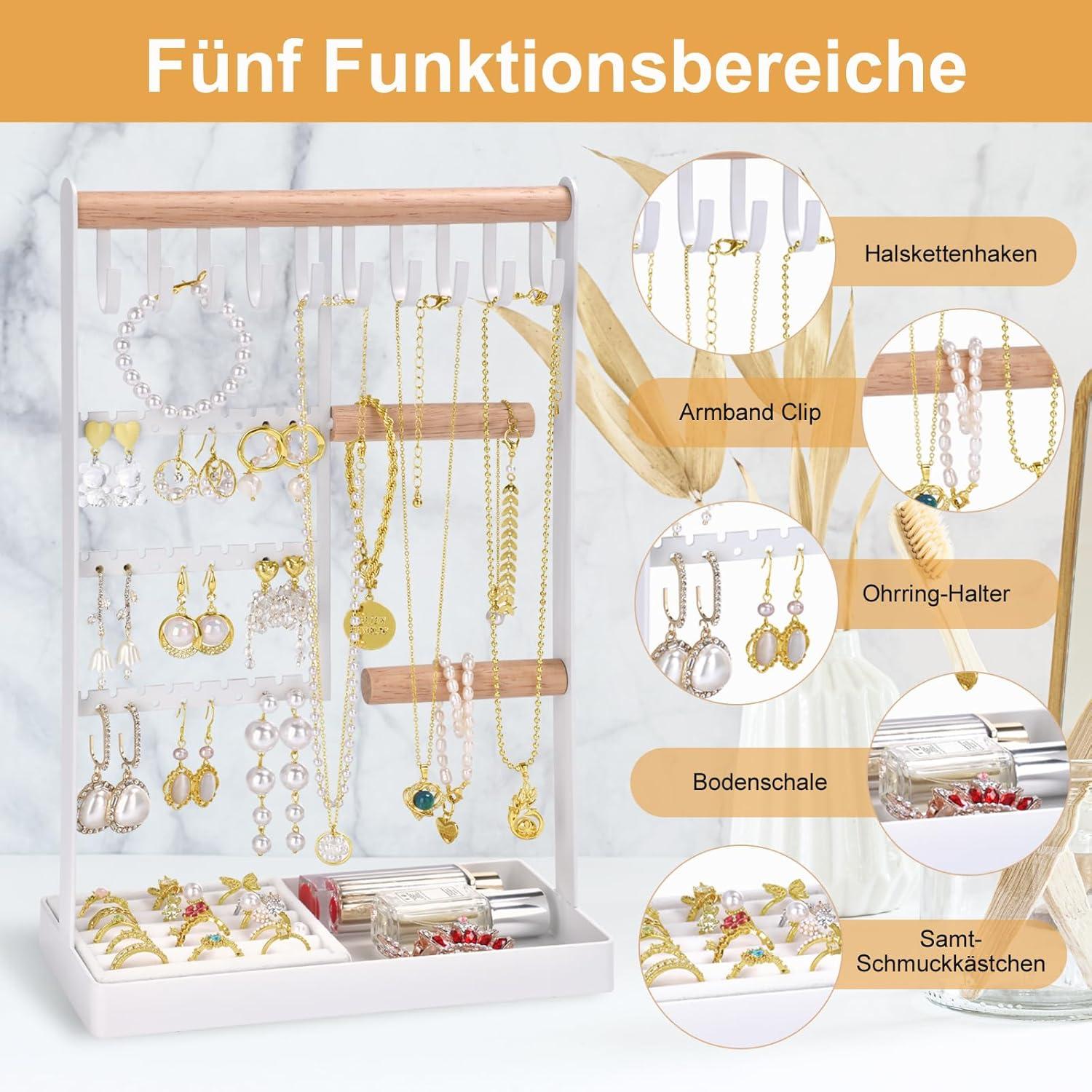 Schmuckständer Schmuckhalter Kettenbaum Organizer Ohrringhalter