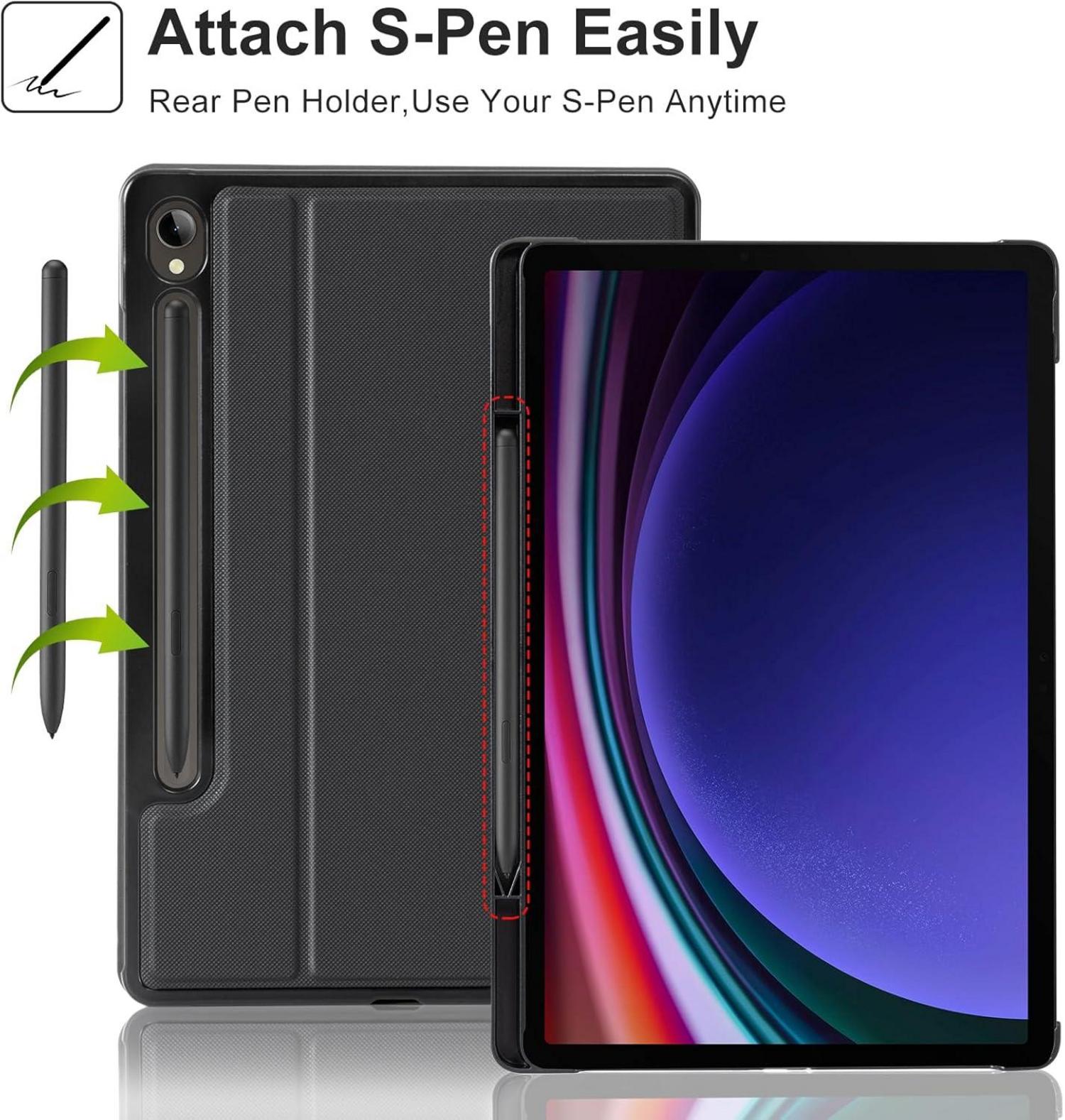 11 Zoll 2023 Stand Hülle für Samsung Galaxy Tab S9 - Schwarz