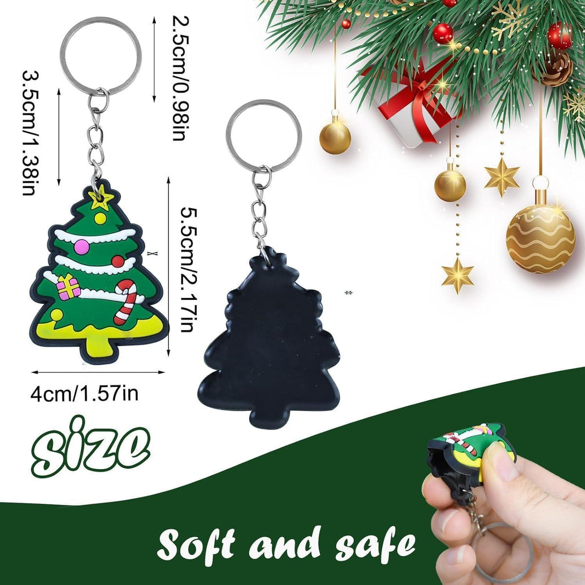 Weihnachts Schlüsselanhänger 100 Stück Cartoon 10 Stile