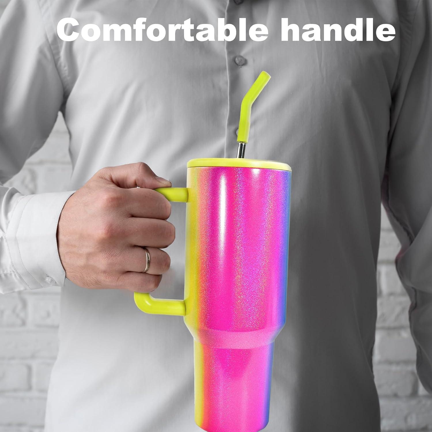 40oz Thermobecher Strohhalm Henkel Edelstahl isolierter Kaffeebecher