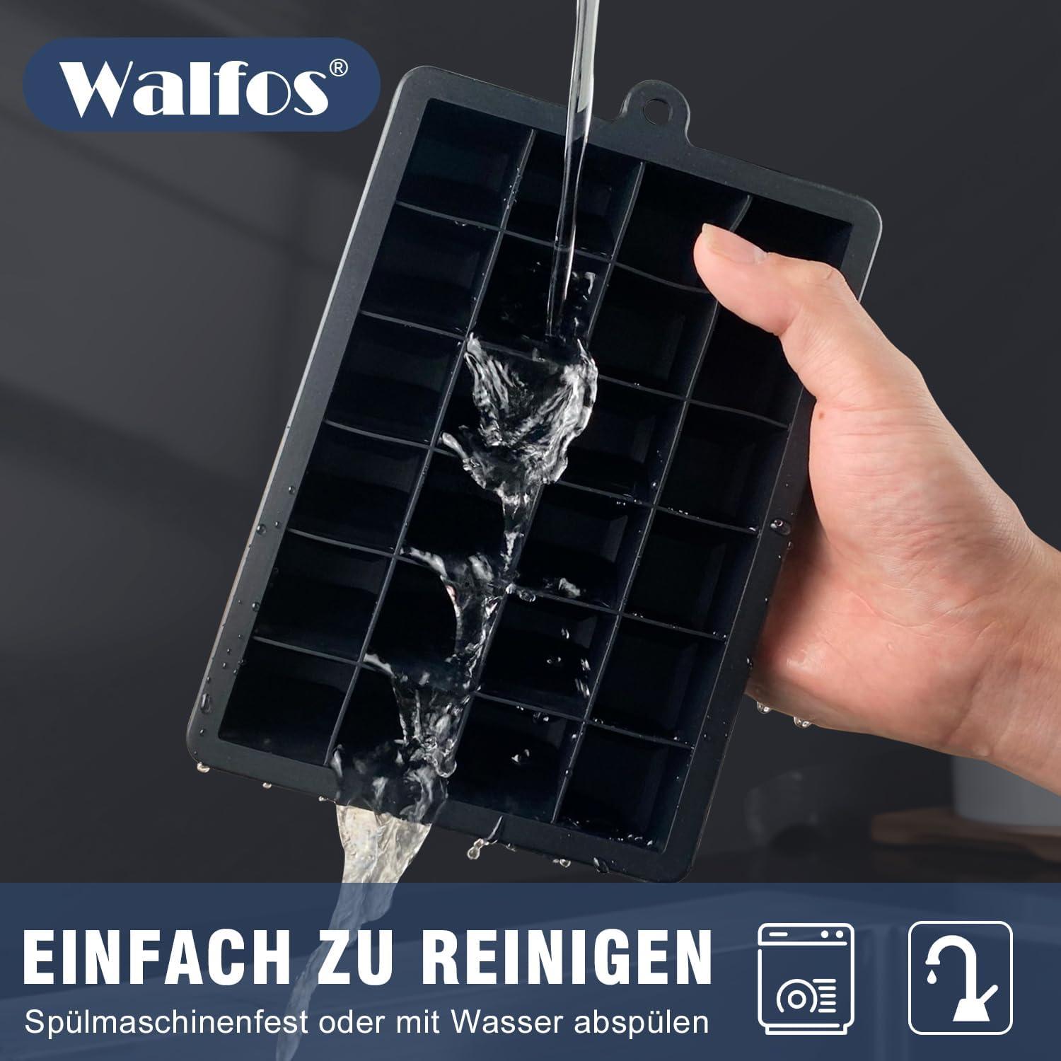 Eiswürfelform Silikon 3x24Gitter mit Deckel lebensmittelecht BPA-frei