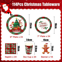 Weihnachten Partygeschirr Set 114-teilig für 24 Gäste