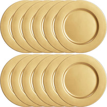 Goldene Platzteller 12er Set 33cm Kunststoff Halloween Hochzeit Party