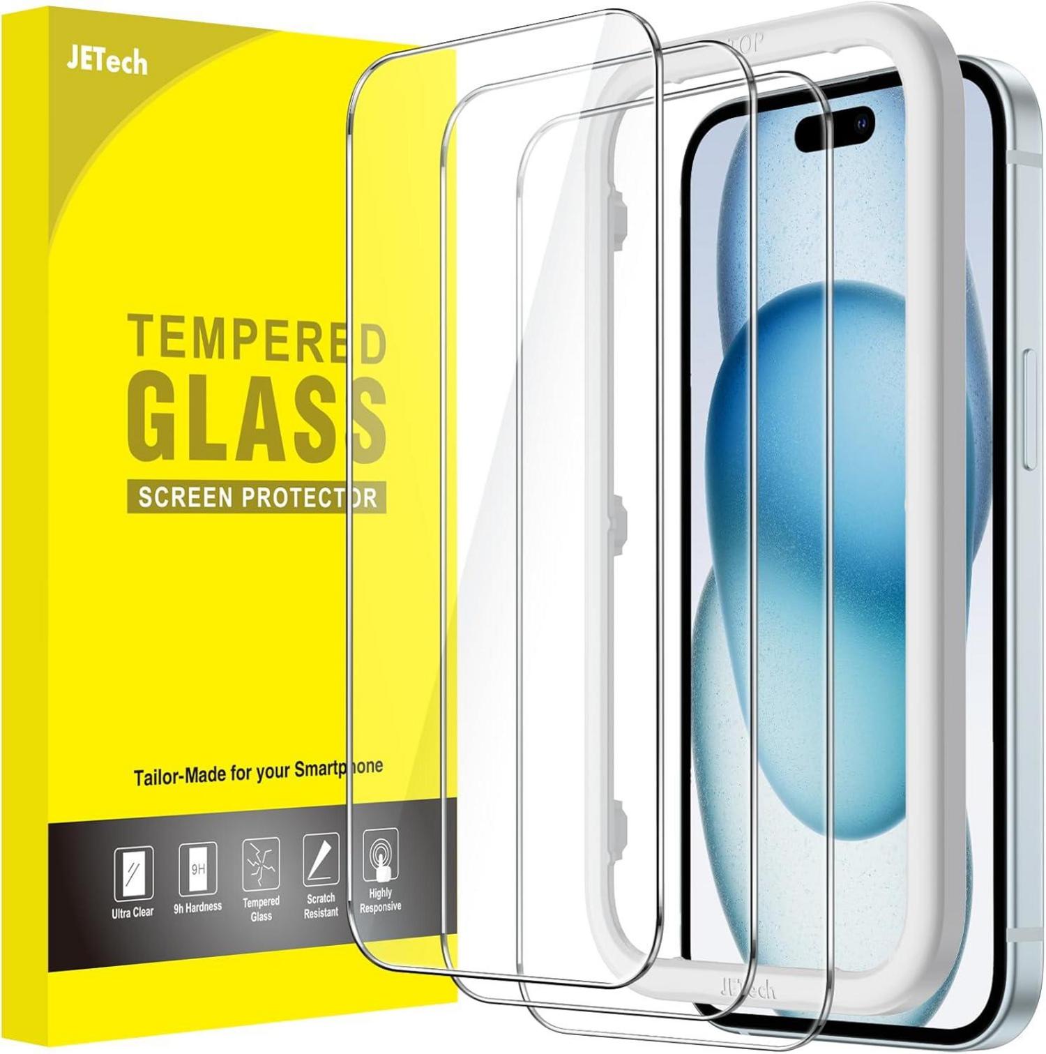 Schutzfolie iPhone 15 Plus Panzer Schutz Glas 9H 3 Stück