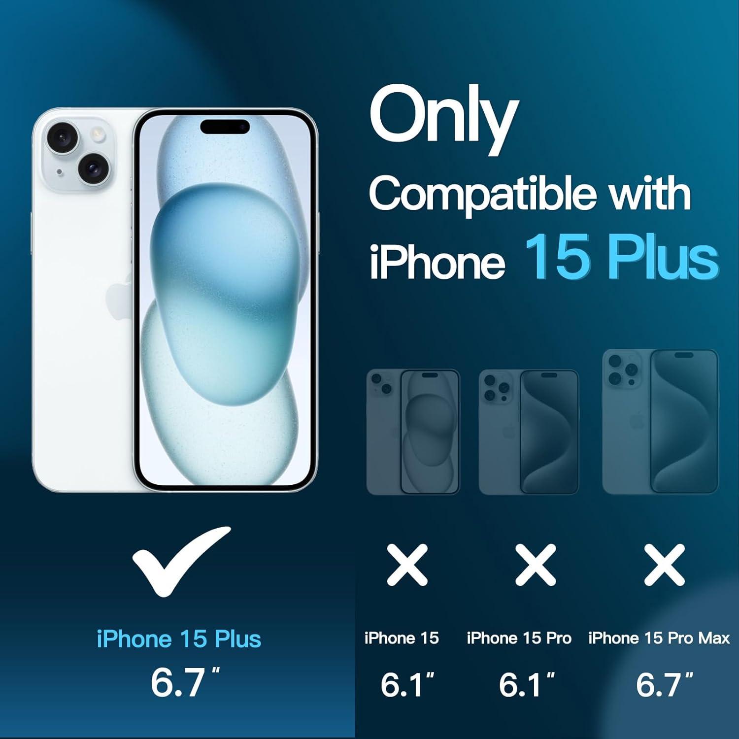 Schutzfolie iPhone 15 Plus Panzer Schutz Glas 9H 3 Stück