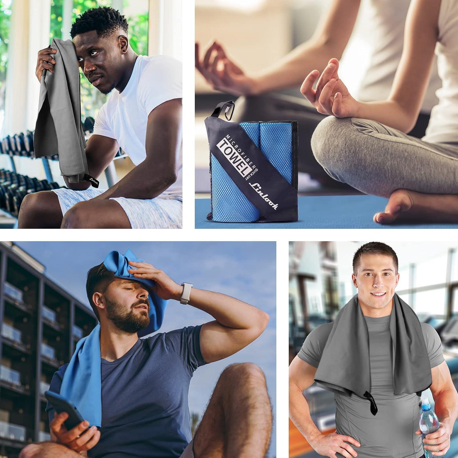 Schnelltrocknende Microfaser Handtücher Set für Sport Strand Yoga