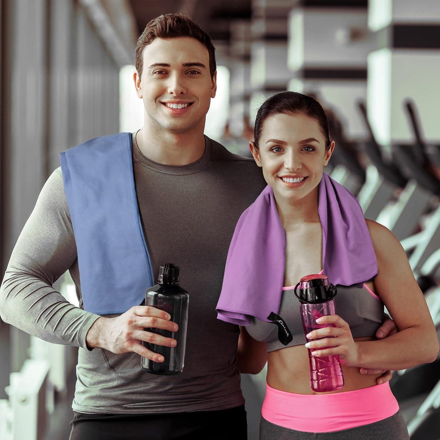 Schnelltrocknendes Microfaser Handtuch Set für Reise Yoga Strand Gym