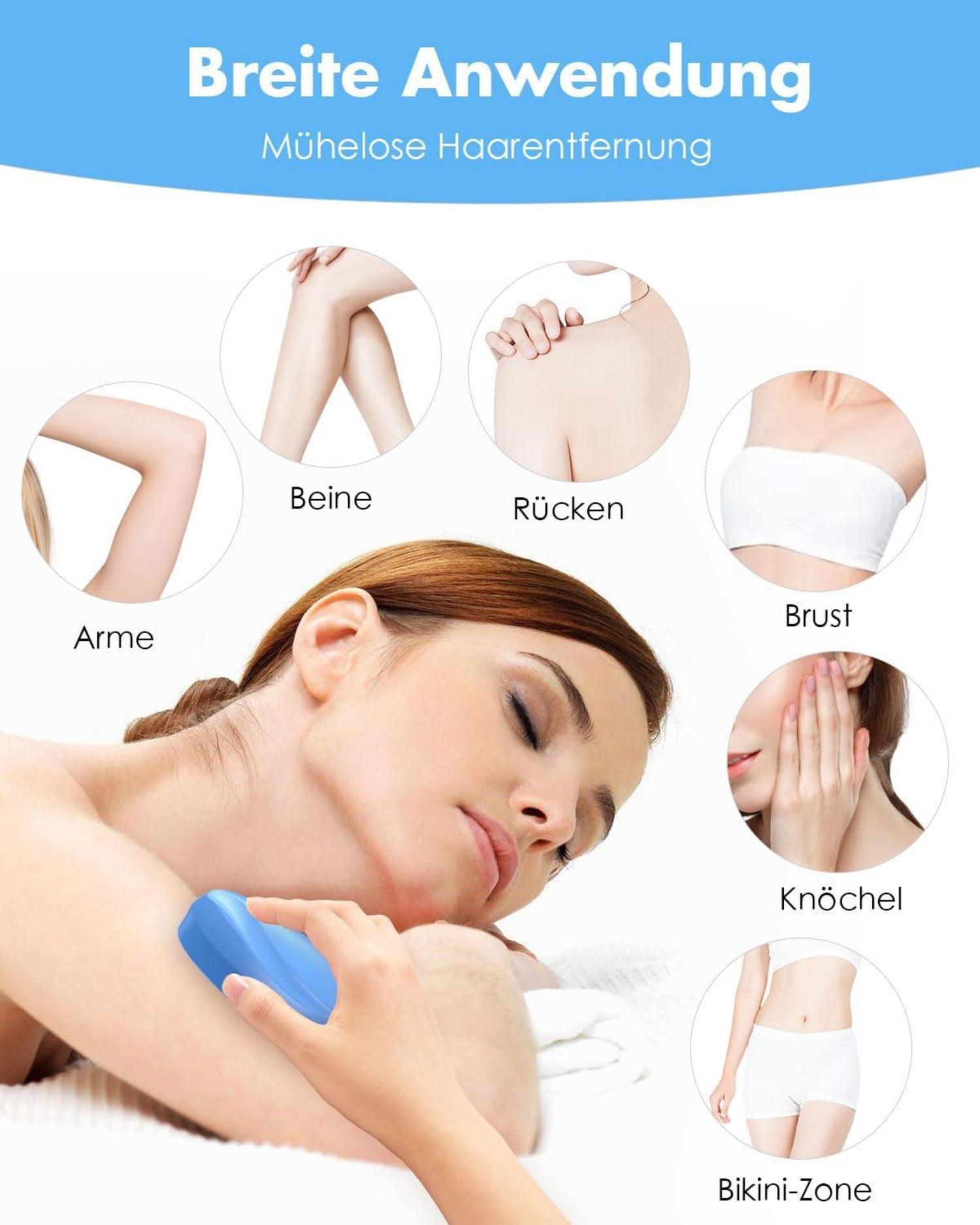 Nano Haarentferner Kristall Haarradierer tragbares Hair Remover Blau