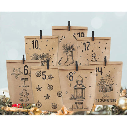 Adventskalender zum Befüllen, Weihnachtskalender