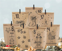 Adventskalender zum Befüllen, Weihnachtskalender