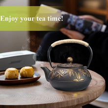 Gusseisen Teekanne 800ml Asiatische Teekessel Edelstahl Sieb