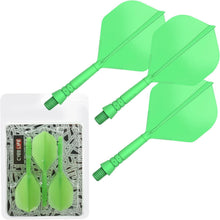 Dartschäfte und Dart Flights aus Kunststoff, 3er-Set Grün-2ba