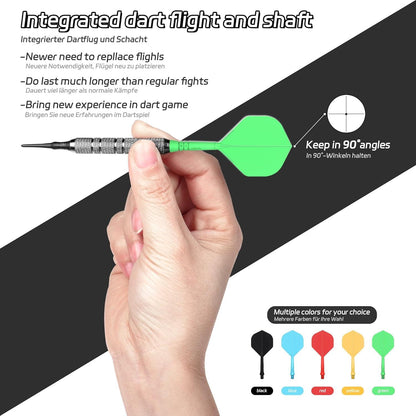 CyeeLife Dartschäfte und Flights 3er-Set Grün-2ba Flexibles Dynamisches Kunststoffmaterial