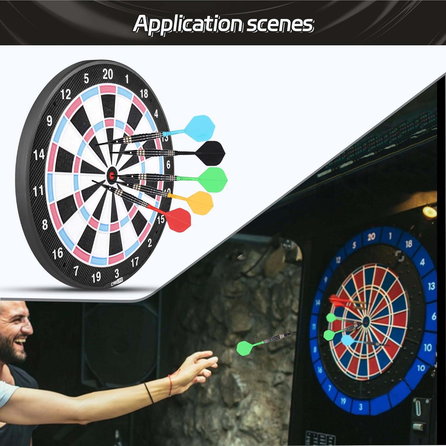 Dartschäfte und Flights 3er-Set flexibel dynamischer Kunststoff