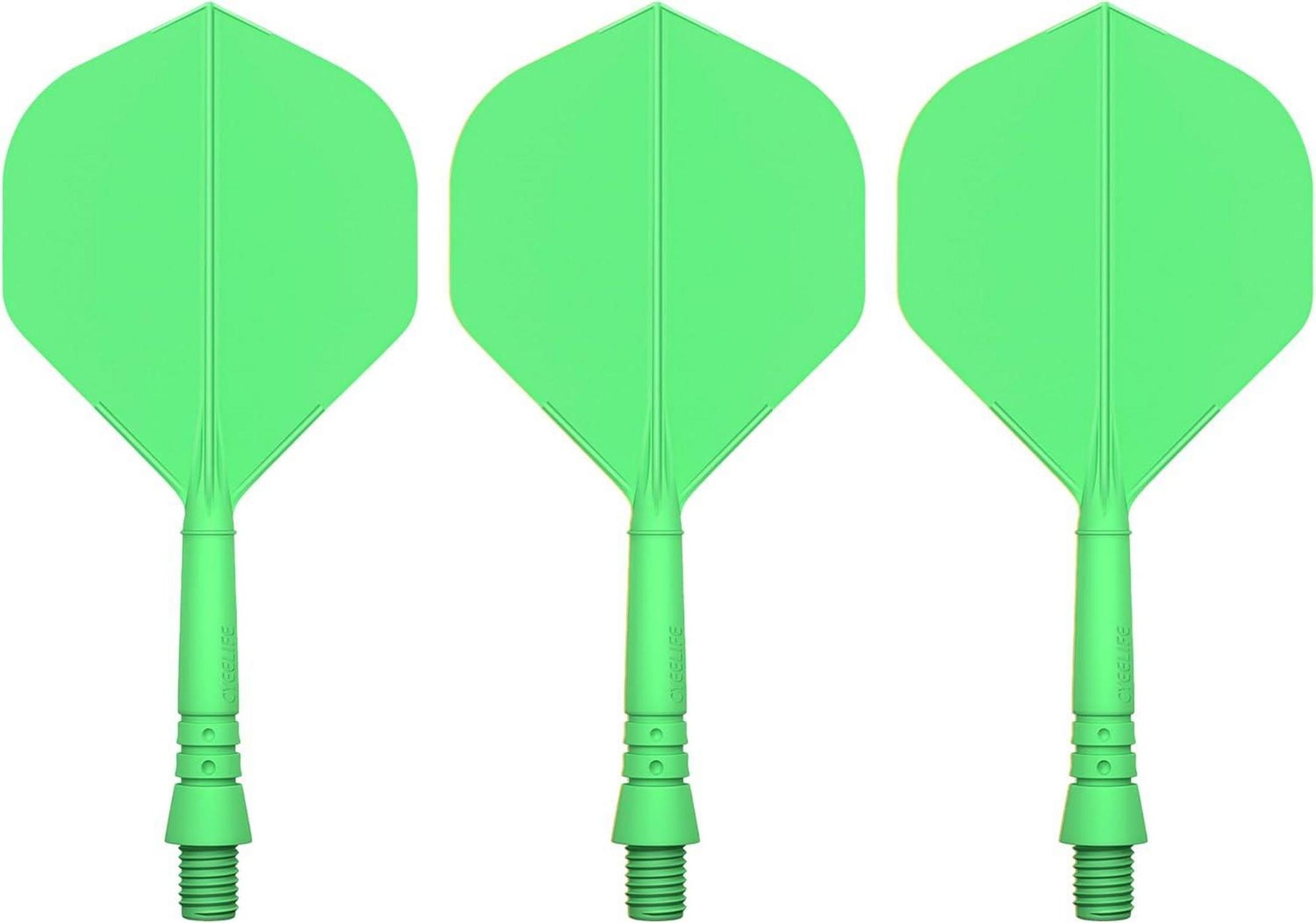 CyeeLife Dartschäfte und Flights 3er-Set Grün-2ba Flexibles Dynamisches Kunststoffmaterial