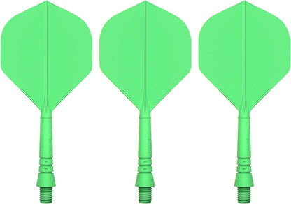 CyeeLife Dartschäfte und Flights 3er-Set Grün-2ba Flexibles Dynamisches Kunststoffmaterial