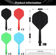 CyeeLife Dart Schäfte und Flights Set 12 Stück, Stabile