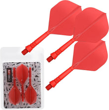 Dartschäfte und Dart Flights Set, 3er-Set Rot-2ba