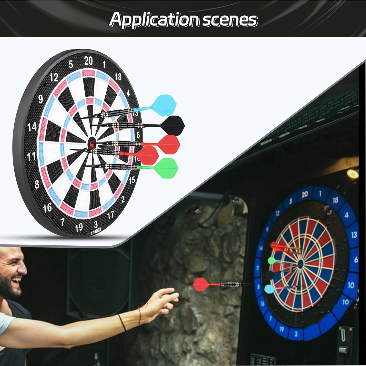 Dartschäfte und Flights Set für Dartpfeile Zubehör Rot 3er-Set