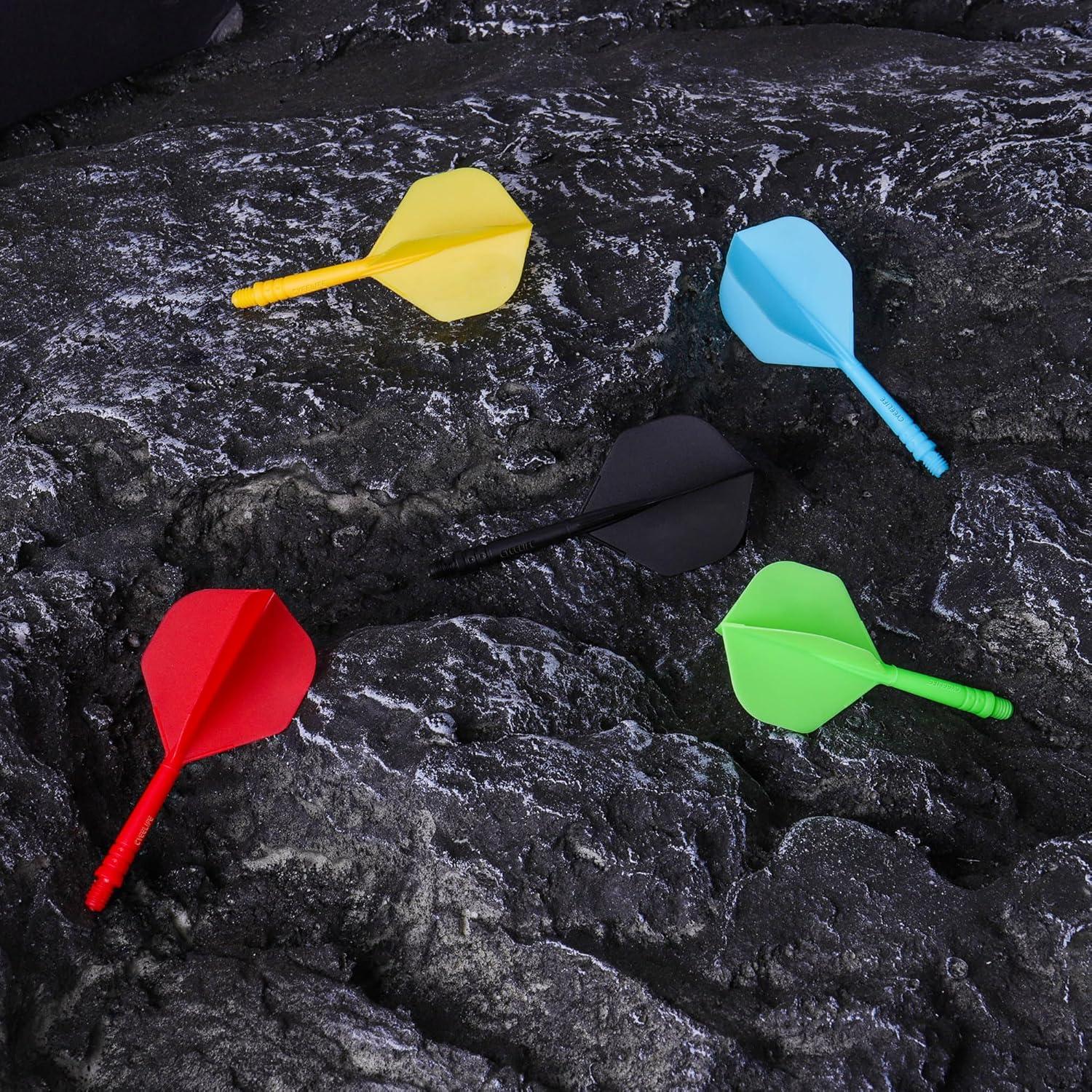 Dartschäfte Flexibel Dart Flights 3er-Set Rot Zubehör