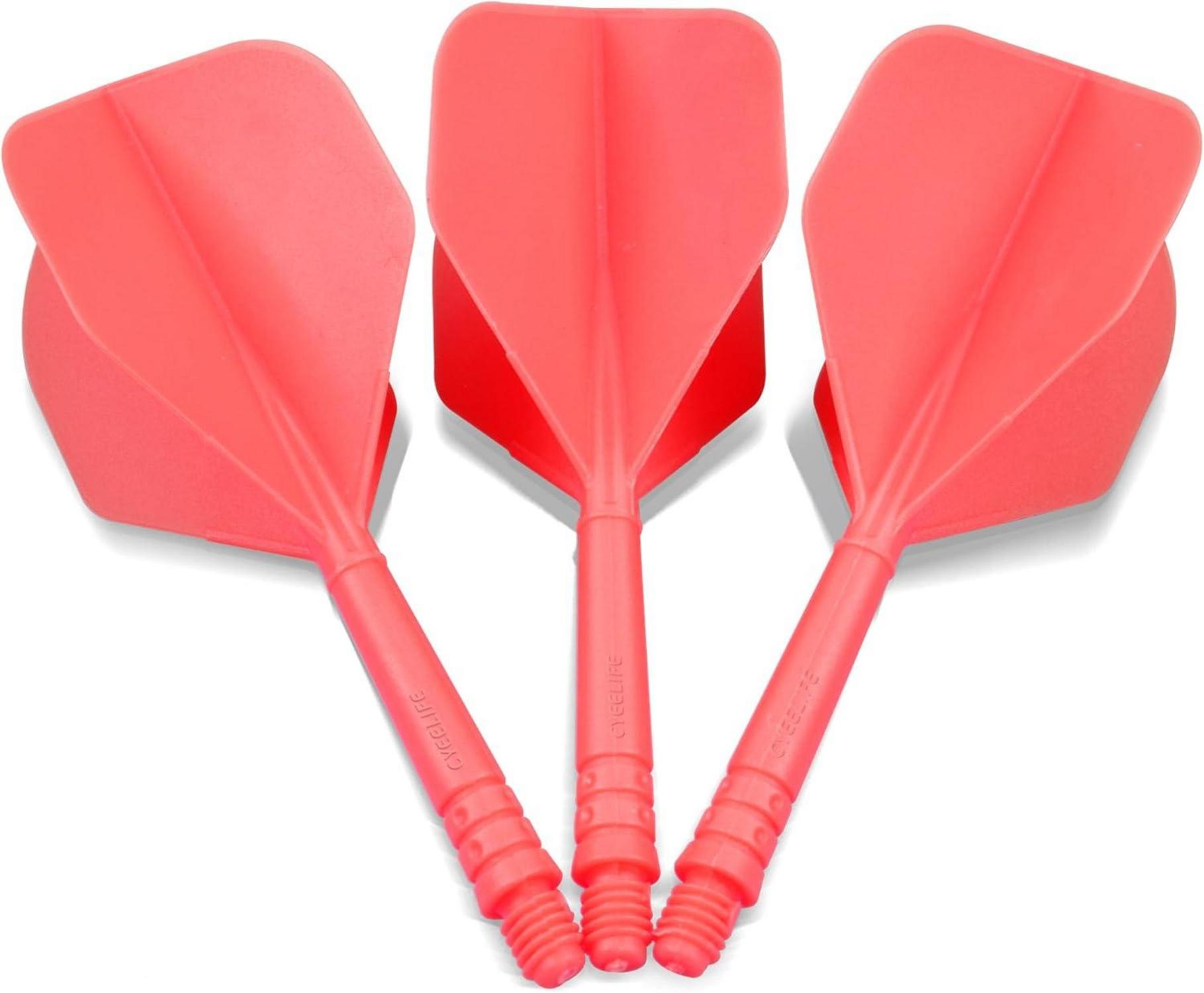 CyeeLife Dartschäfte und Dart Flights 3er-Set Rot-2ba