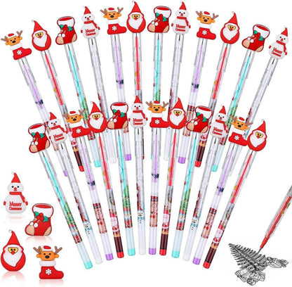 Weihnachts Bleistifte Set 40 Stück Vorgespitzte Vier Weihnachtsmotive