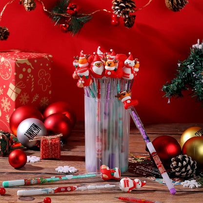 Weihnachten Bleistifte 40 Stück Stapelbare 18CM Schneemann Elch
